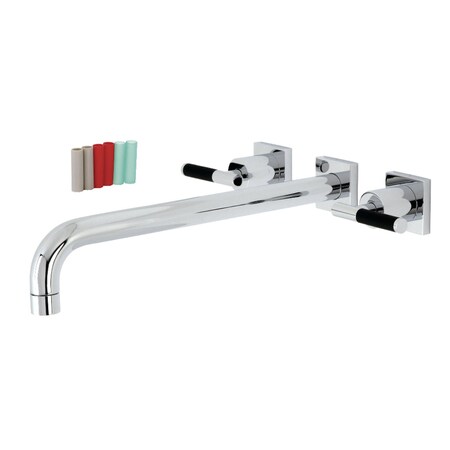 Kingston Brass KS6041CKL Wall Mount Tub Faucet, Polished Chrome KS6041CKL